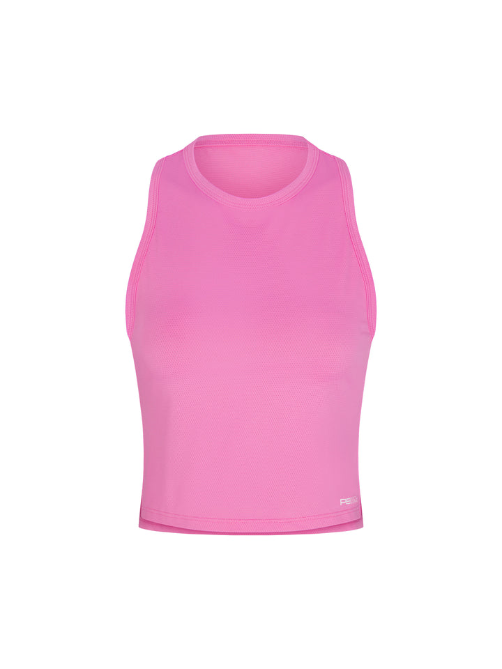 Pink PB5star cropped racer back tank featuring a high-neck design and breathable fabric. A stylish and functional activewear piece designed for maximum comfort and performance on and off the pickleball court.
PNK-10025_main