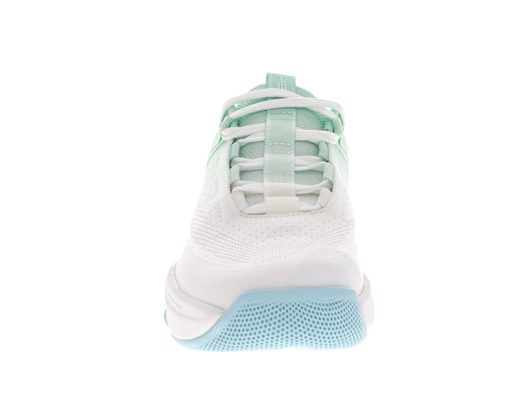 Front view of Women's PB5star Court2 sneaker in mint-multi with breathable mesh upper for athletic performance.