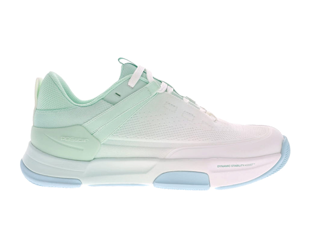 PB5star Court2 mint-multi sneaker side view showing breathable mesh upper and dynamic stability sole.