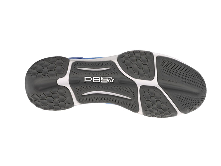 Men's PB5 Court2 navy-multi sneaker outsole with non-slip rubber grip, athletic shoe sole design for court performance