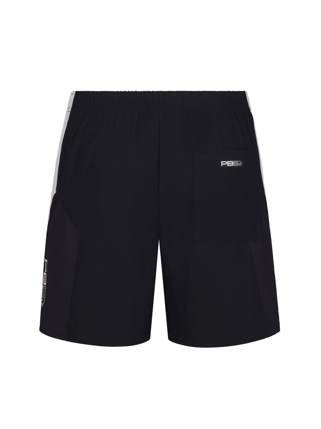 Men's Vented Court Short back view in black.