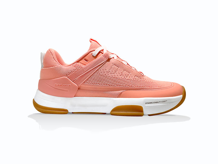 PB5star Court2 sneaker in the color peach with a modern design, featuring a dynamic stability sole and breathable mesh upper for athletic performance.