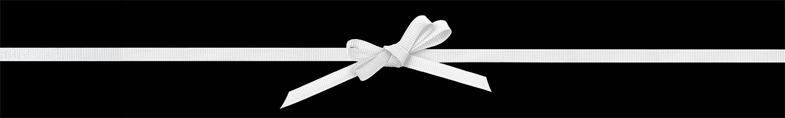 Black background with White bow