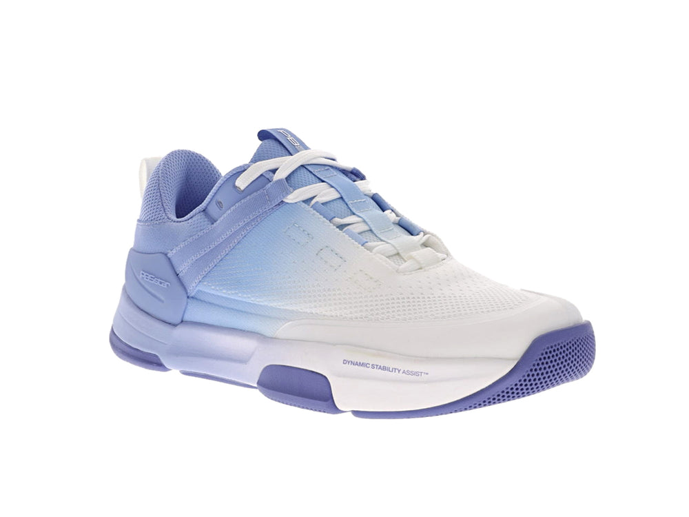 Women's PB5star Court2 lilac-multi sneaker angled view showing mesh upper, cushioned sole, and dynamic lacing design.