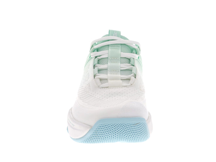 Front view of Women's PB5star Court2 sneaker in mint-multi with breathable mesh upper for athletic performance.