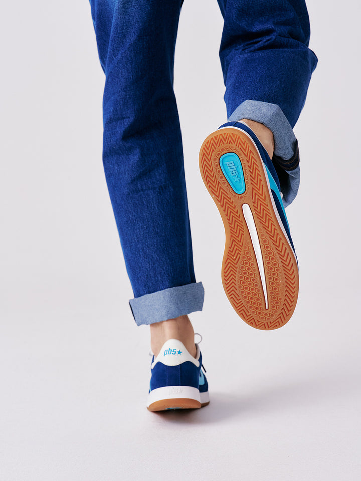 Men's Retro Lifestyle Sneaker, PB5 Cosmic |  Navy-Sky Blue