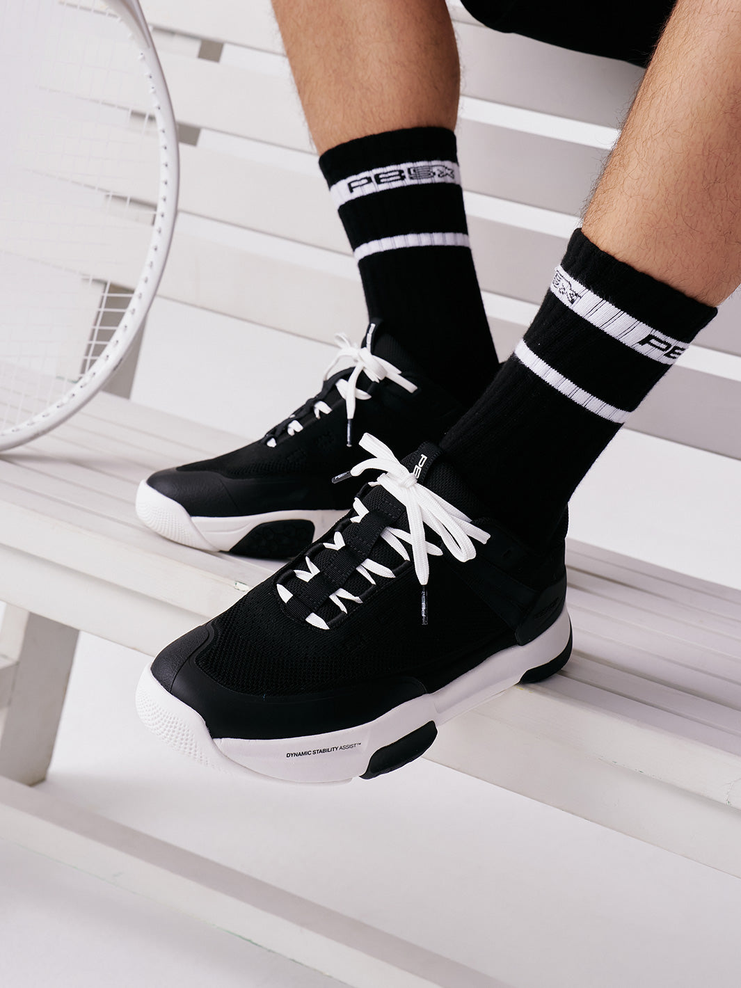 Men's Pickleball Court Shoes, PB5 Court2 |  Black-White