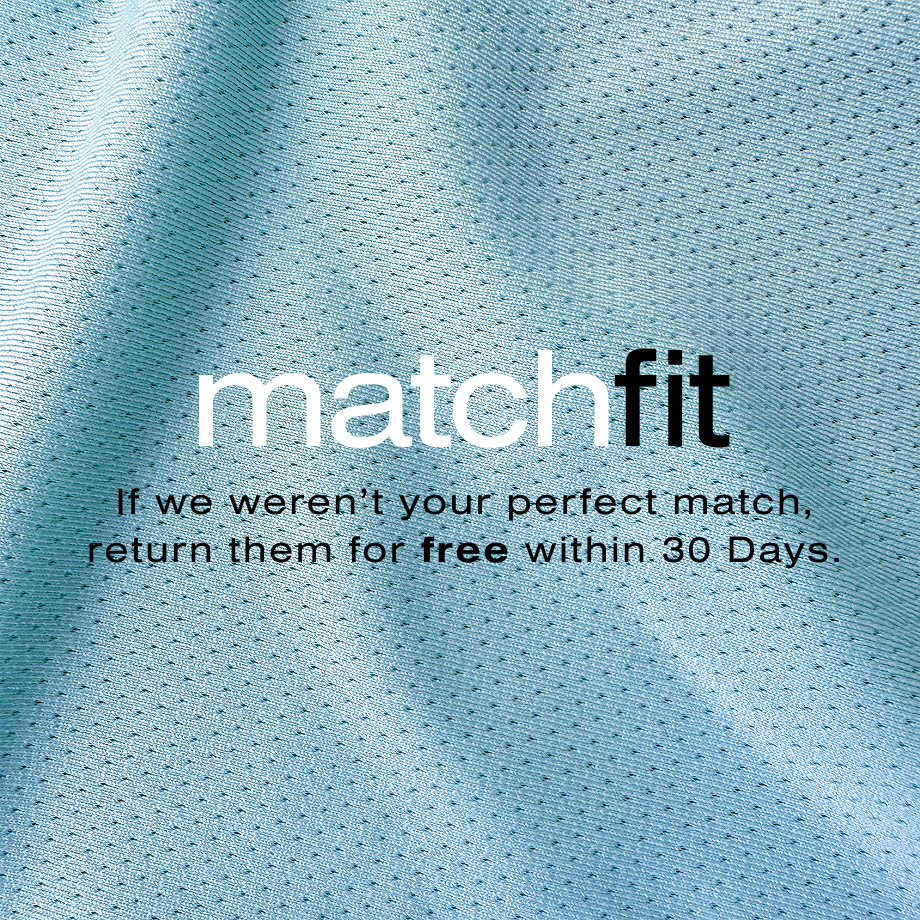 Free returns for 30 days with match fit promise
