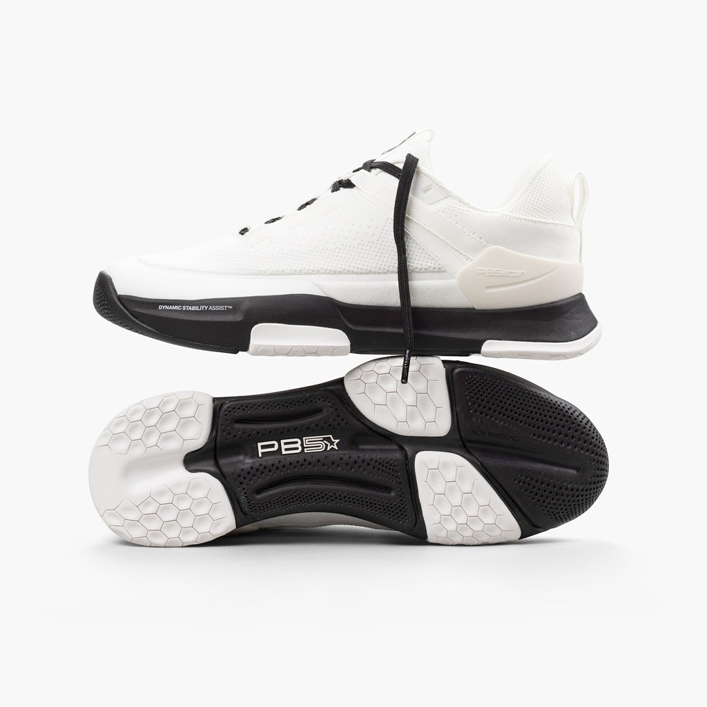 Men's Pickleball Court Shoes, PB5 Court2 |  White-Black