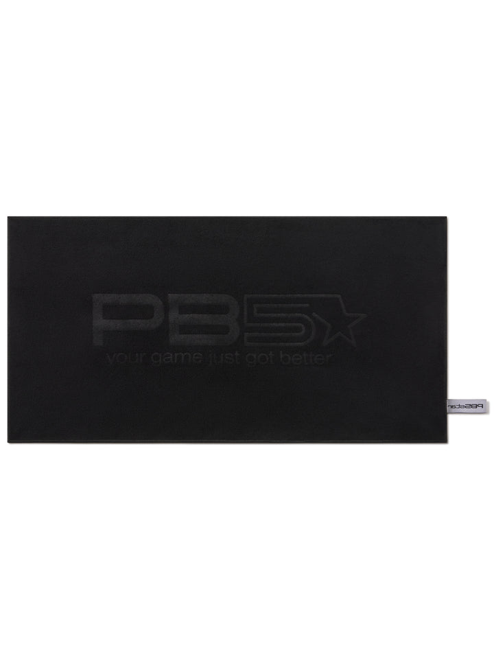 Black PB5star towel unrolled