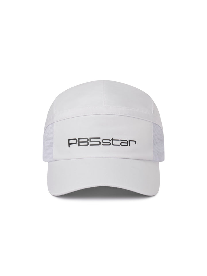 Signature Cap front view in white. Signature logo on front of cap.