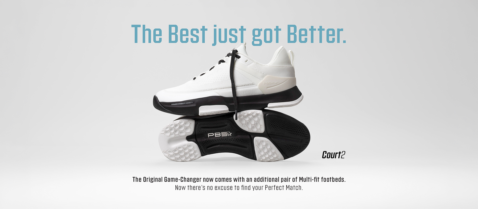 Lightweight PB5 Court2 shoes in clouds