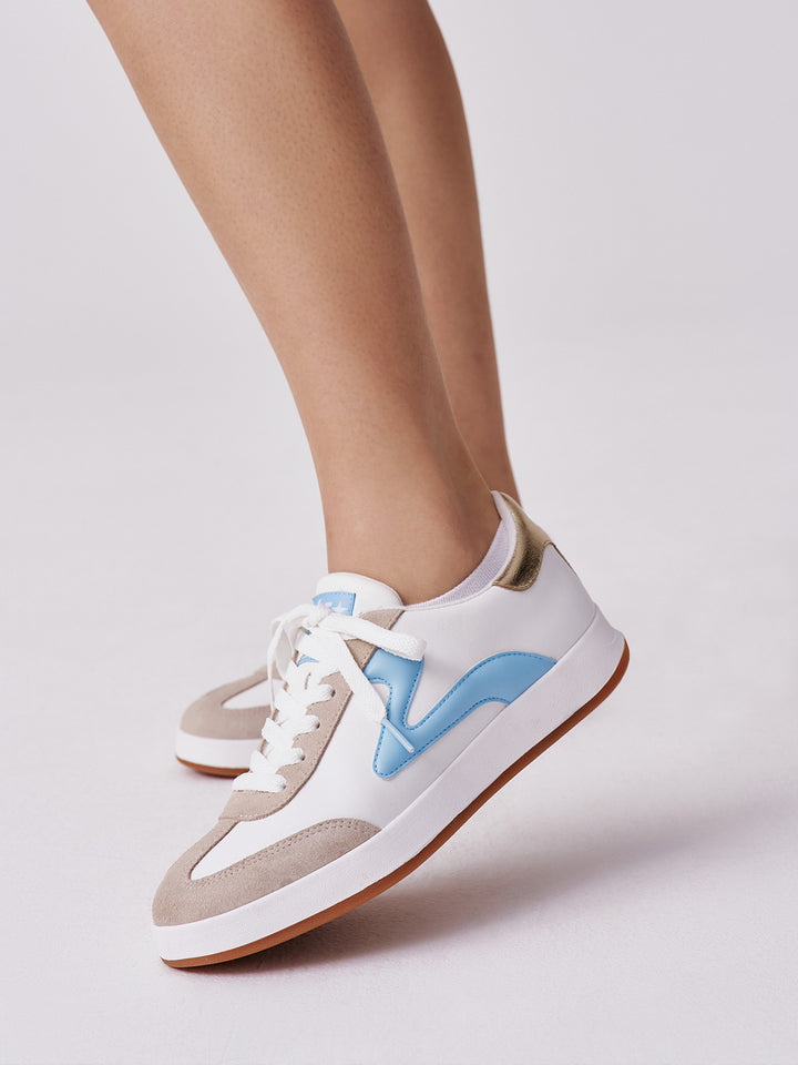 Women's Retro Lifestyle Sneaker, PB5 Cosmic |  White-Lt Blue