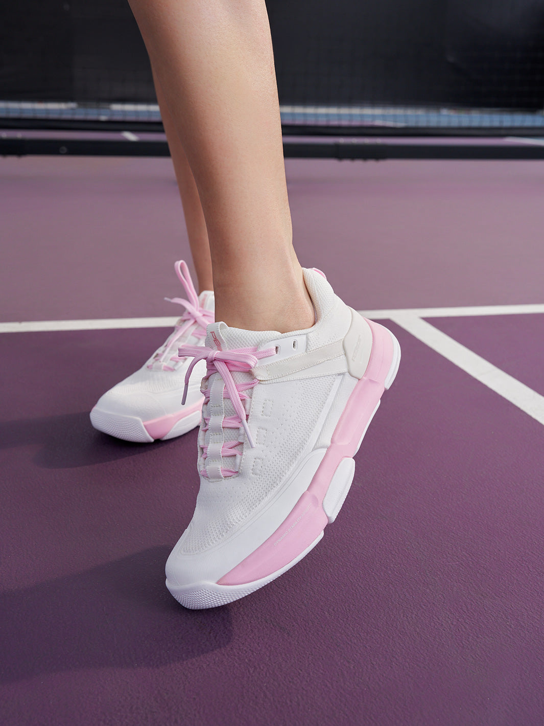 Women's Pickleball Court Shoes, PB5 Court2 |  White-Powder Pink