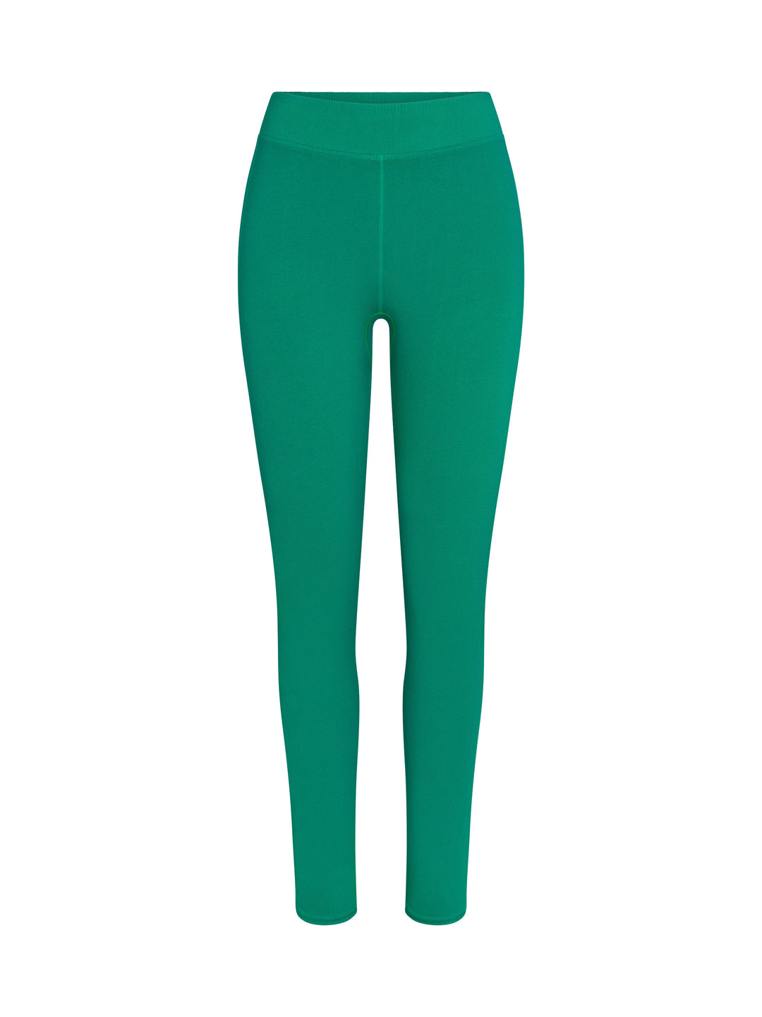 Women's 7/8 Seamless Compression Leggings front view in Jade