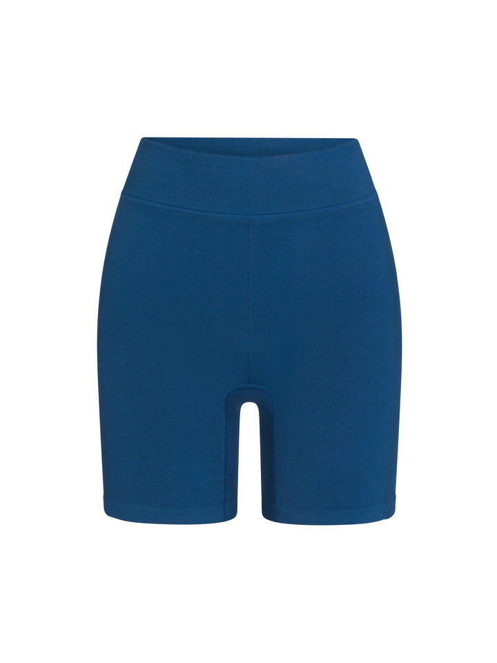 Women's Compression Short front view in astral blue.