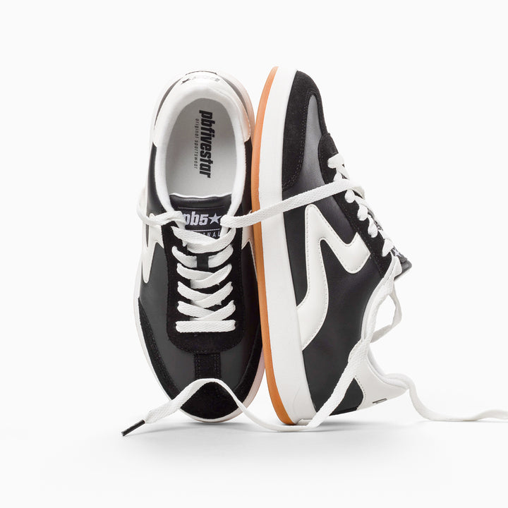Women's Retro Lifestyle Sneaker, PB5 Cosmic |  Black-White