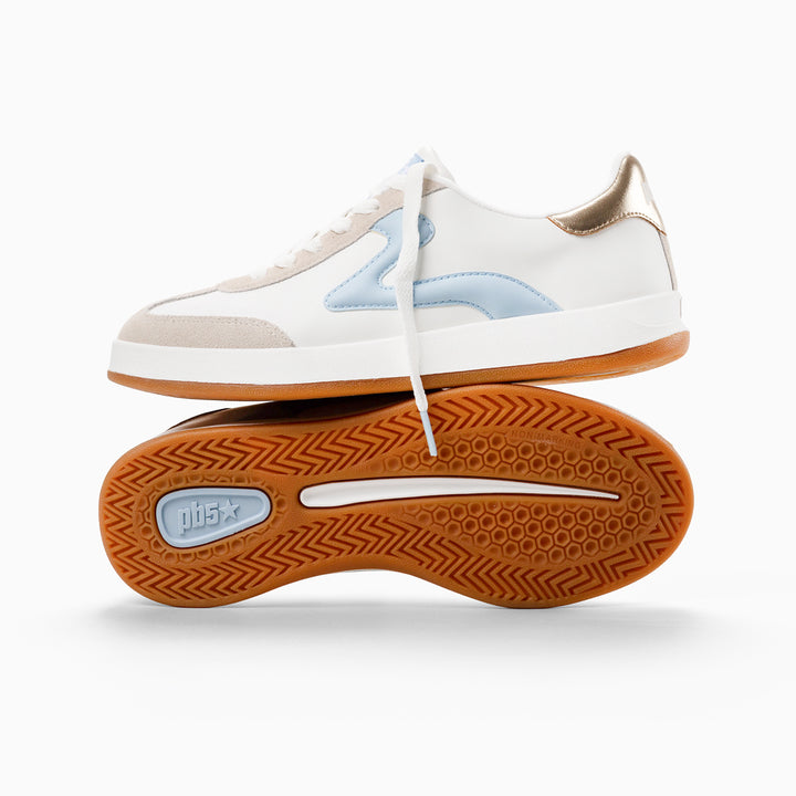 Women's Retro Lifestyle Sneaker, PB5 Cosmic |  White-Lt Blue