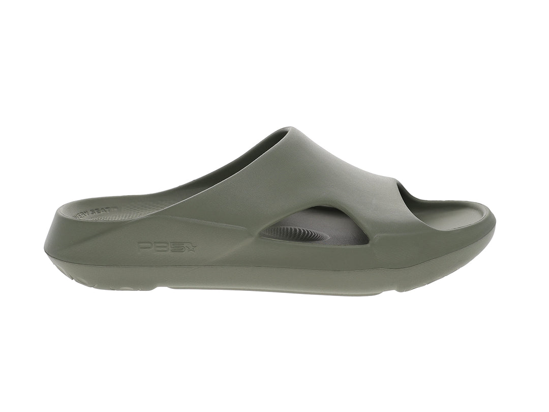 Side view of men’s Apres Sport pavement slide sandal with cushioned footbed - PB5star.com