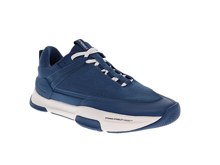 Angled view of men’s PB5star Court 2 astral blue pickleball shoes with mesh upper and white outsole - PB5star.com
