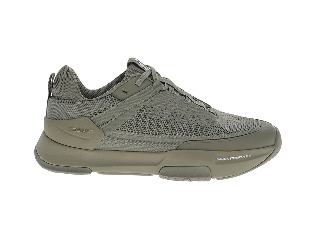 Side view of men’s PB5star Court 2 Seagrass pickleball shoes with breathable mesh upper - PB5star.com