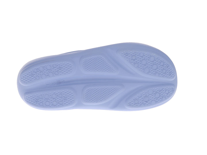 Bottom view of women’s Apres sport Lilac flip flop with comfort outsole design - PB5star.com