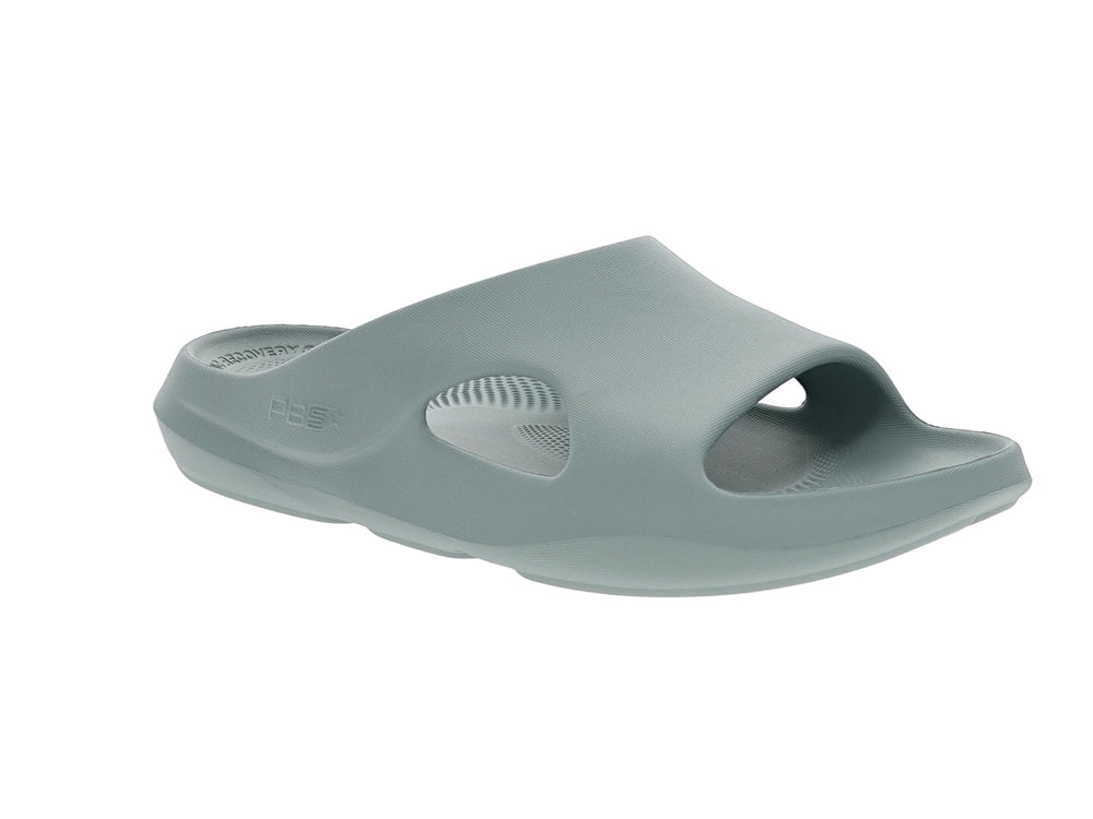 Angled view of women’s Apres Sport arctic slide sandal with open toe and cushioned footbed - PB5star.com