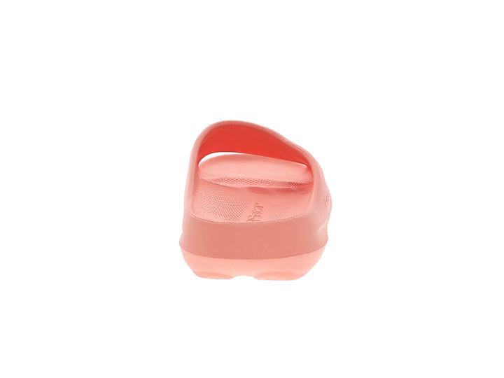 Back view of women’s Apres Sport peach
slide sandal showing heel support and tread detail - PB5star.com
